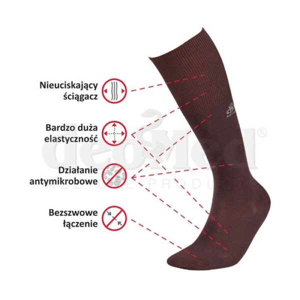 Podkolanówki bambusowe DeoMed® Medic Deo Long