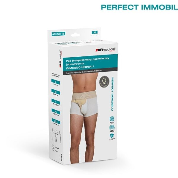 Pas przepuklinowy pachwinowy jednostronny IMMOBILO HERNIA-1 AR-228-1S
